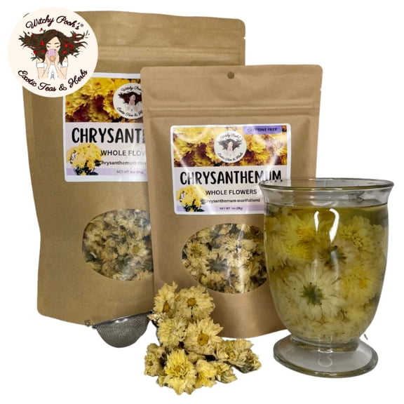 Witchy Pooh's Chrysanthemum Tea - Whole Flowers, Caffeine Free, 3oz Pouch