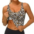 thumbnail image 3 of Pofeuu Leopard Print Sports Bra for Women Sexy Vest Yoga Running Gym Fitness Crop Bras Tops-Large, 3 of 8
