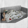 thumbnail image 6 of Wedding Soft Flannel Fleece Throw Blanket, Wedding Themed Caricatures Funny and Happy Valentines Cartoon Style Celebration, Cozy Plush for Indoor and Outdoor Use, 70" x 90", Multicolor, by Ambesonne, 6 of 6