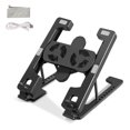 thumbnail image 2 of Soporte plegable para computadora portátil, altura ajustable, estante de enfriamiento de CPU con ventiladores dobles, soporte para regazo, soporte para juegos, jugador negro Monstrate EL005302-01B, 2 of 2