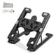 thumbnail image 2 of Soporte plegable para computadora portátil, altura ajustable, estante de enfriamiento de CPU con ventiladores dobles, soporte para regazo, soporte para juegos, jugador negro Yuarrent EL005302-01B, 2 of 2