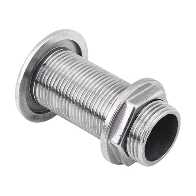 60 Degree Round Base Marine Threaded Fitting Hose Barb Fitting Stainless Steel Flatness Yacht Inflatable Boats for Boat Ship ANGGREK Otros