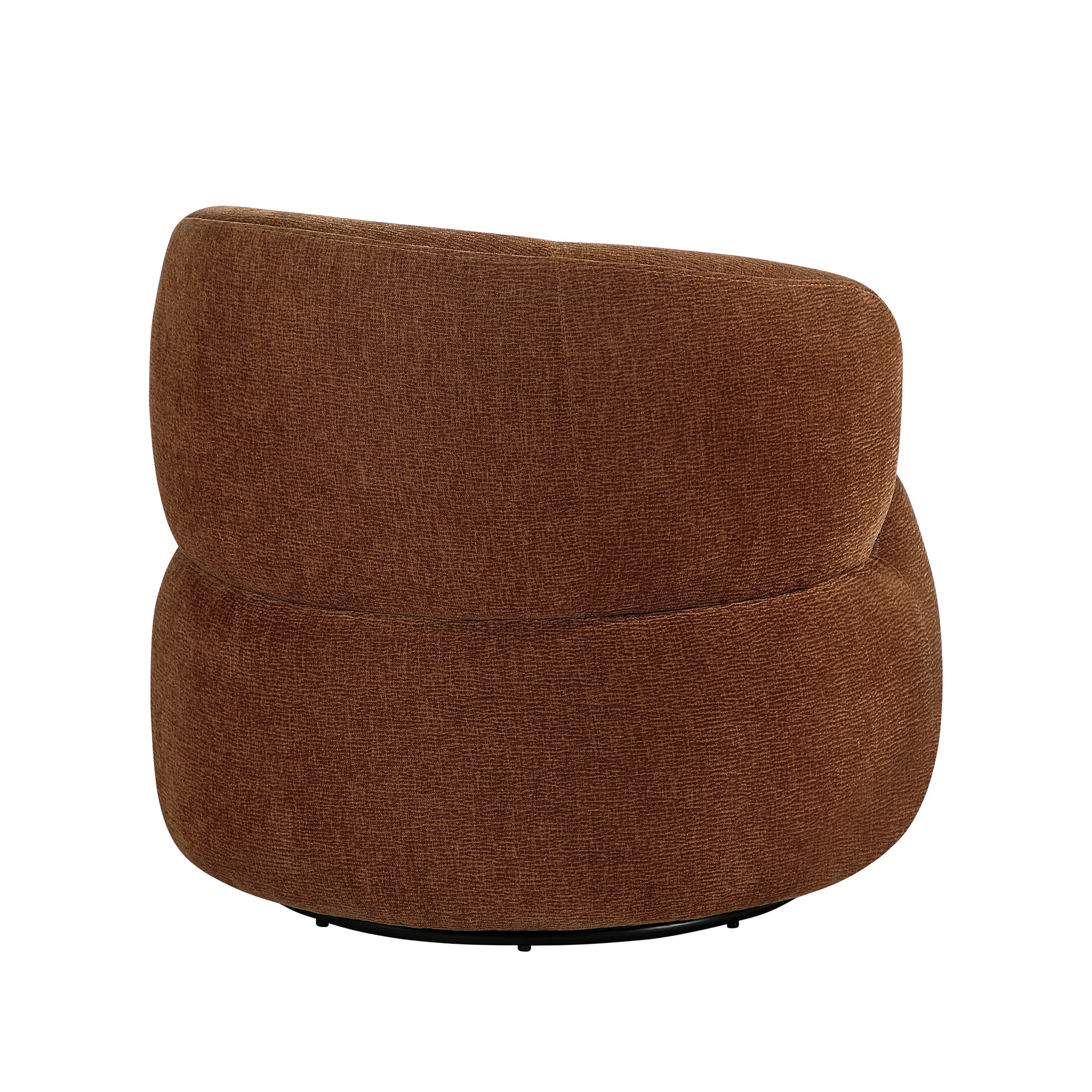 OakvillePark Cressida Chenille Round Swivel Chair, Rusty Orange
