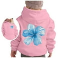 thumbnail image 6 of LIIPEE Girls Boys Hoodies Fall Winter Casual Cute Long Sleeve Cartoon Flower Graphic Printed Pullover Hooded Sweatshirt With Pocket Girl Soft School Outdoor Play Casual Outings Hoodie,Pink,2-3 Years, 6 of 7