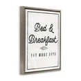 thumbnail image 4 of Stupell Industries Bed & Breakfast Humor Text & Numbers Painting Brown Floater Framed Canvas Art Print Wall Art, 17 x 21, 4 of 10
