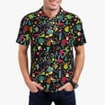 thumbnail image 3 of Balery Colorful Geometric Figures Printed Men’s Short Sleeve Polo Shirt, Midweight Men's Shirt,Golf Polo shirts -3X-Large, 3 of 9