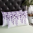 thumbnail image 4 of Purple Eucalyptus Leaves Throw Pillow Cover 20 x 36 Inch Decorative Pillow Cover Watercolor Floral Leaf Plants Lumbar Pillowcase Seasonal Rectangle Cushion Case for Couch Sofa Bed Living Room, 4 of 7