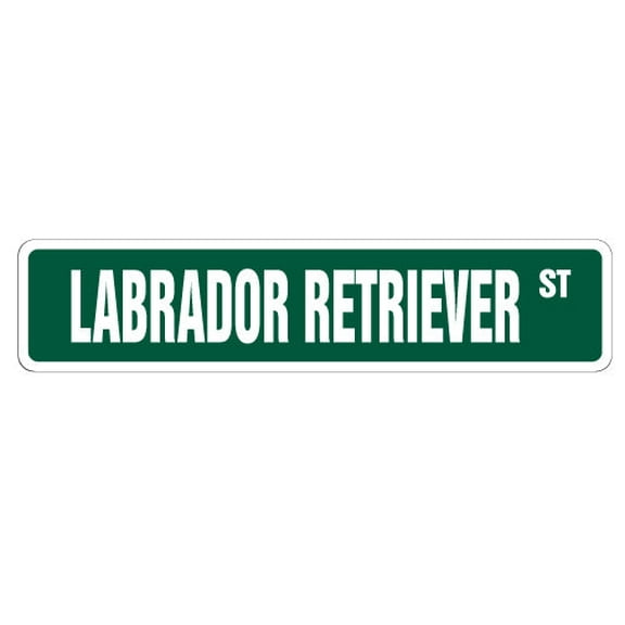 LABRADOR RETRIEVER Aluminum Street Sign dog lover lab hunting duck | Indoor/Outdoor |  18" Wide