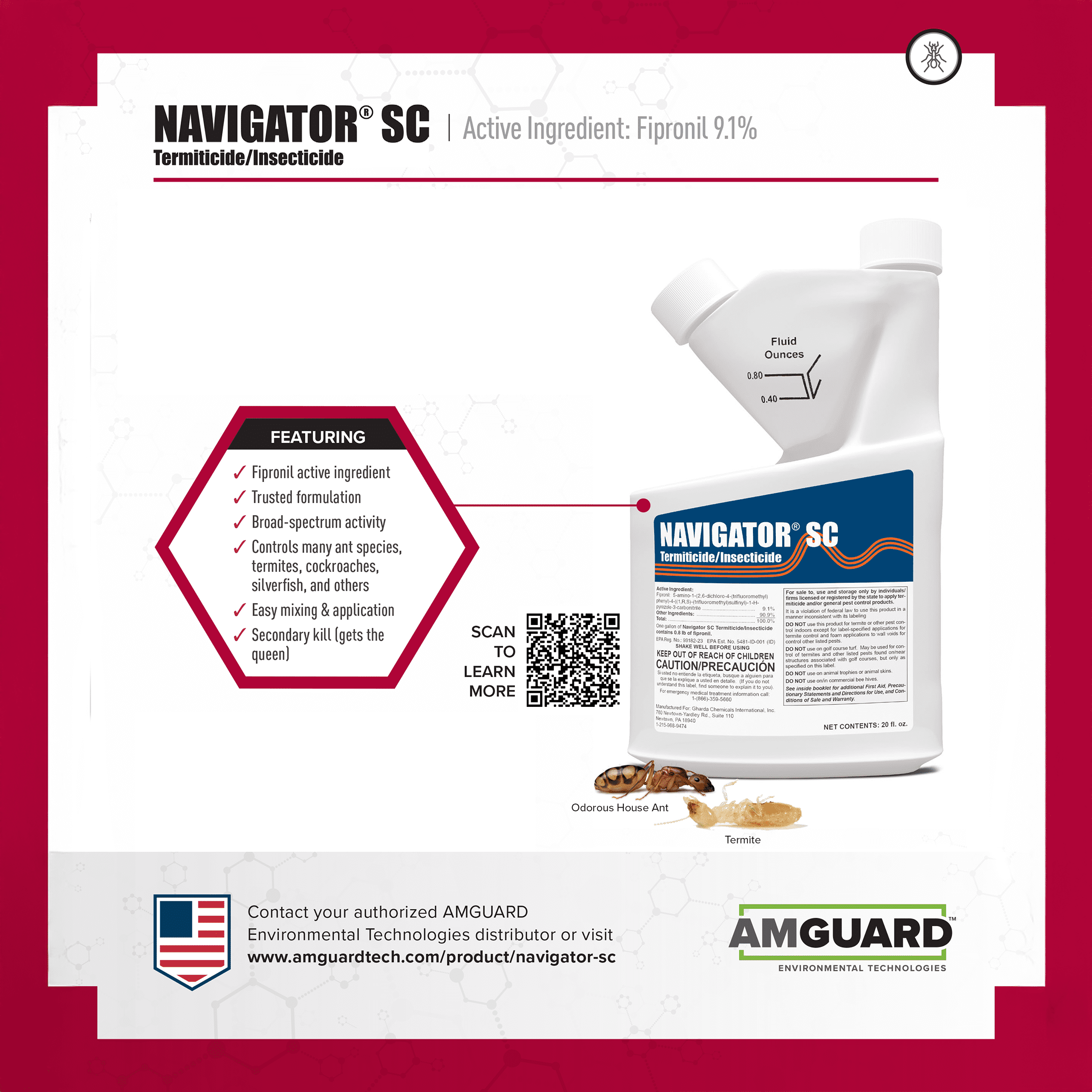 Navigator SC Termiticide/Insecticide - 78 fl oz Bottle by AmGuard