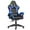 Blue, variant on Bigzzia Gaming Chair with LED Lights Ergonomic Office Chair for Adults and Kids - Adjustable Height, 360° Swivel, Headrest Support, Mesh PU Leather, Black & Red
