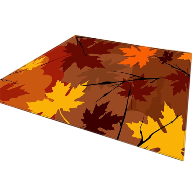 Vwrxbz Maple Leaf Area Rug 24x35 Inches Non-Slip Thanksgiving Living Room Bedroom Floor Mat
