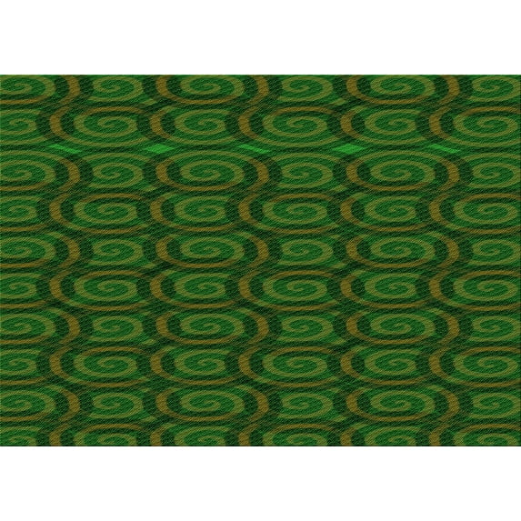 Ahgly Company Indoor Rectangle Patterned Dark Forest Green Area Rugs, 3' x 5'