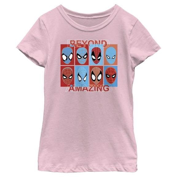 Girl's Marvel Spider-Man Beyond Amazing SPIDEY SQUARES BEYOND T-Shirt