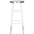 thumbnail image 7 of SAFAVIEH Kenzie Iron Silver Dipped 30" Barstool, White, 7 of 7