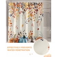 thumbnail image 6 of Fall Pumpkins Shower Curtain Set ，Waterproof Fabric Shower Curtains Thanksgiving Orange Eucalyptus Leaves Watercolor Linen Shower Curtains for Bathroom,Bathroom Decor 36"x72", 6 of 7