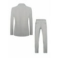 thumbnail image 3 of i.Finelong Men's Light Gray Pinstripe Two - Piece Suit, Suitable for Business and Other Formal Occasions, 3 of 5