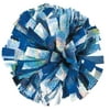 2-Color Holographic Mix Youth Cheer Pom - Royal/Silver