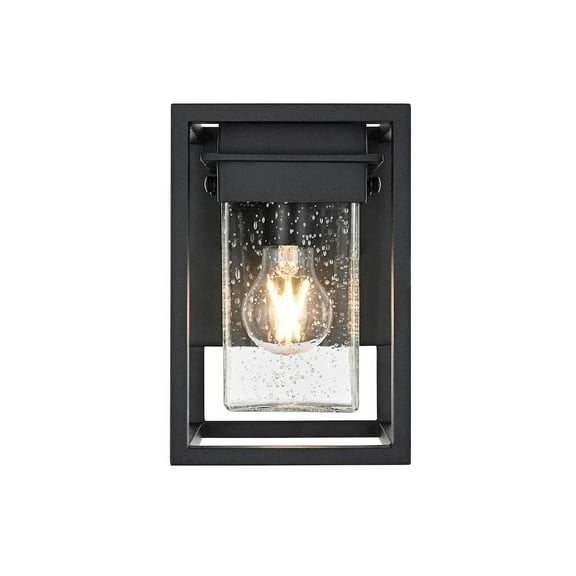 Elegant Lighting Morse 7 inch Outdoor Pendant in Black