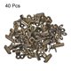 thumbnail image 3 of Uxcell Metal Hinge Clip Clamp 22mm Small Binder Clips Bronze, 40 Pack, 3 of 5