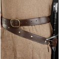 thumbnail image 2 of Cinturón Medieval Retro Cuero Espada Rana Cinturón Soporte De Espada Doble Envoltura Cinturón De Espada De Cuero Genuino Con Correas Ajustables Espada De Cuero Universal F, 2 of 3