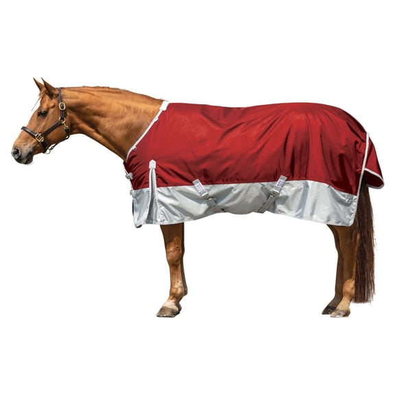 Dura-Tech Viking Extreme Medium Horse Turnout Blanket | Color Brick Red/Gray | Size 68