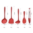 thumbnail image 3 of Billuyoard Utensilio de cocina de 5 uds., utensilio de cocina antiadherente de silicona resistente al calor, herramienta para hornear, cuchara, cucharón Cocina y Comedor rojo Billuyoard HA2216-01B, 3 of 6