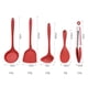 thumbnail image 3 of Injueey Utensilio de cocina de 5 uds., utensilio de cocina antiadherente de silicona resistente al calor, herramienta para hornear, cuchara, cucharón Cocina y Comedor rojo Injueey HA2216-01B, 3 of 6