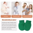 thumbnail image 2 of Guantes para bebés Qarigey Algodón spandex verde1, 2 of 6