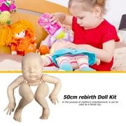 Coiry 20 Inch Rebirth Dolls DIY Unfinished Blank Reborn Doll Kits Parts Toy for Girls