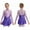Purple, variant on LiiYii Kids Girls Figure Ice Skating Dress Mesh Splice Rhinestones Tutu Skirted Leotard Dress for Competition Orange&Burgundy 16