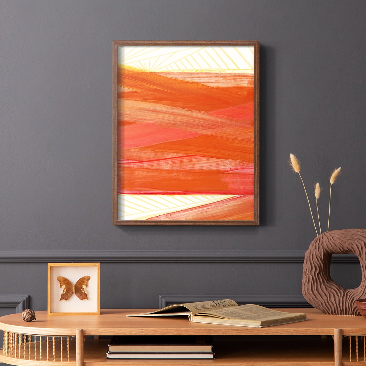 Warm Rays II Framed Print in Brown Solid Wood 11 x 14 Framed Print