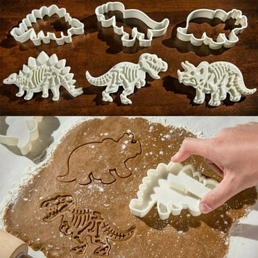 Dinosaur PVC Cookie Cutter Set, by Toner Depot (6 Count)