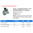 thumbnail image 2 of Starter - Compatible with 2012 - 2014 Kia Optima Sedan 2.4L 4-Cylinder 2013, 2 of 2