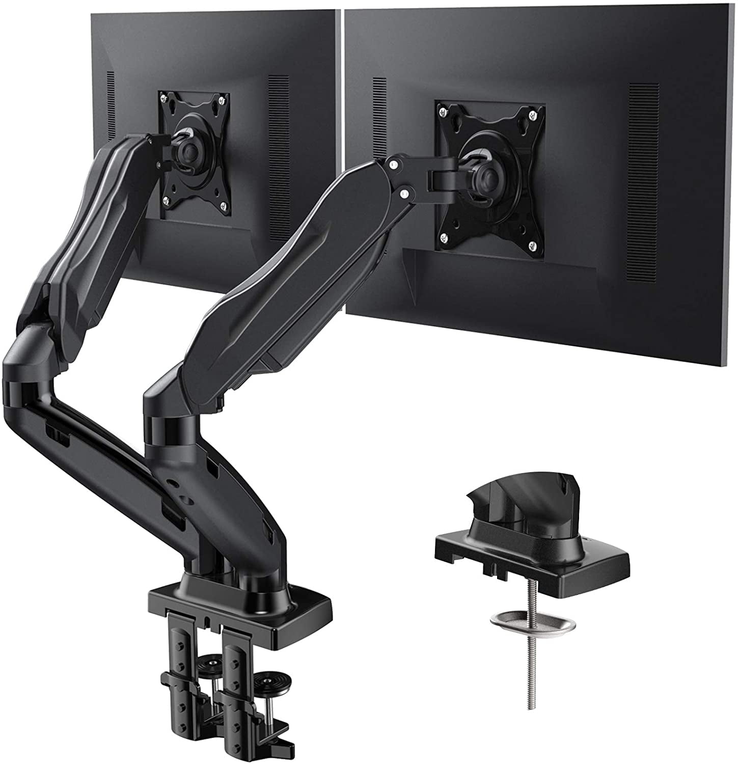 PEAL Free Standing Dual TV LCD Monitor Desk Mount Fit Two 2 Screens 27'' 33lbs 