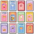 thumbnail image 2 of Pósteres e impresiones de cócteles coloridos retro, ron, bebida de moda, zumo de fruta, lienzo, arte de pared, imagen para decoración de bar y cocina, 2 of 5