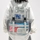 thumbnail image 2 of Mochila transparente de PVC para mujer, morral escolar de moda para estudiantes, mochila de viaje aprobada por el estadio Fivean unisex, 2 of 2