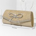 thumbnail image 4 of Bolso de mano Trisapu Bow Evening Sparkly Rhinestone Gold para mujer, 4 of 8