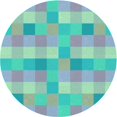 thumbnail image 1 of Ahgly Company Machine Washable Indoor Round Transitional Blue Koi Blue Area Rugs, 8' Round, 1 of 7
