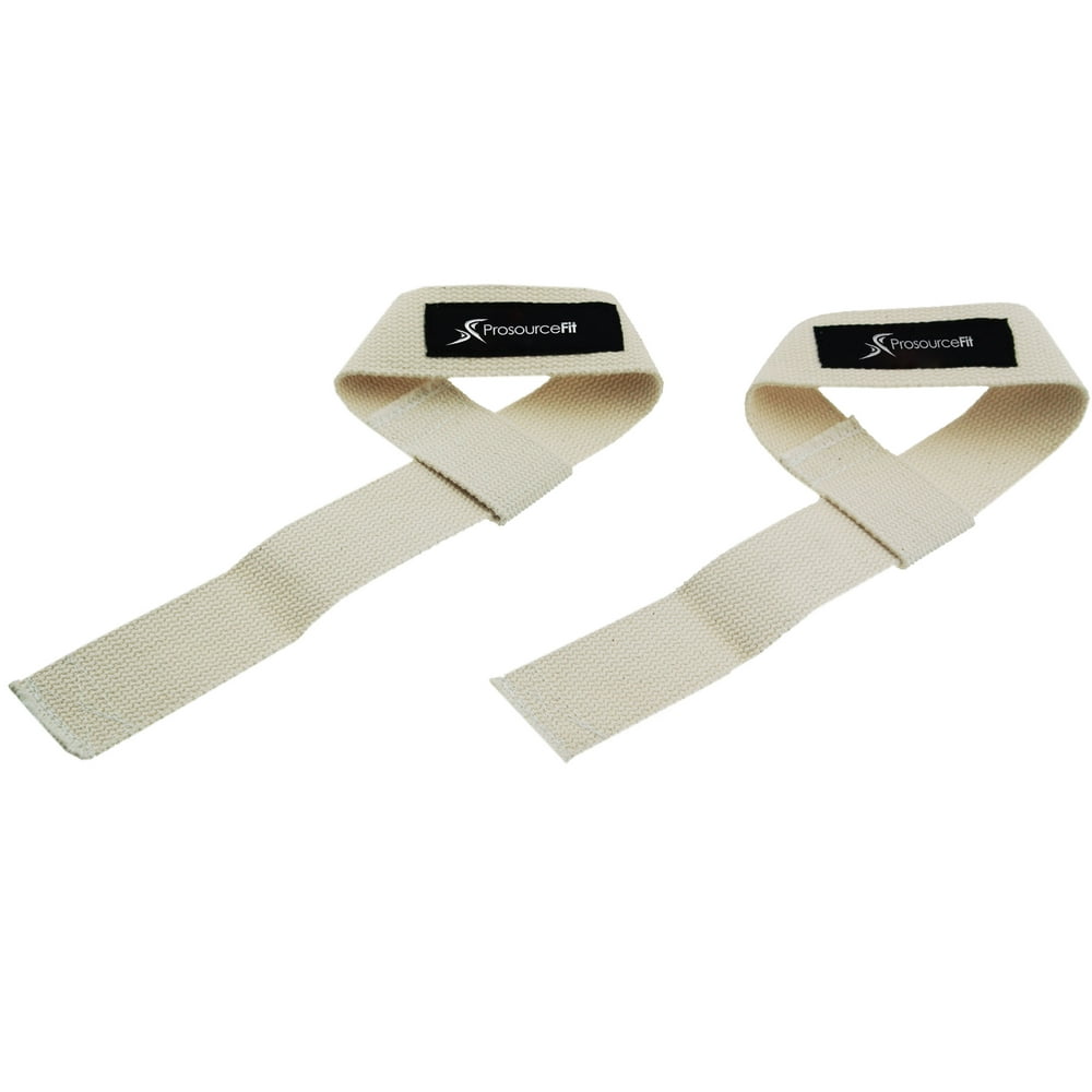 ProsourceFit Pair of Weight Lifting Straps for Men and Women, Adjustable Cotton Straps for