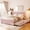 Pink + Upholstered + Queen, variant on ChenyueFurn Queen Velvet Platform Bed, Twin XL Trundle, Upholstered, No Box Spring Needed,Beige
