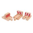 thumbnail image 2 of 3pcs Wood Concave Train Track Replacement Expansion Train Railway Tracks Stalled Track, 2 of 3