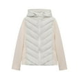 thumbnail image 3 of Women's Oversized Casual Solid Color Hooded Long Sleeve Parka Jacket Coat Outerwear Warm Windproof Winter Fashion Gift for Women | CSEONE,White L, 3 of 9