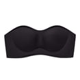 thumbnail image 4 of Bralette sin tirantes para mujer Push Up Lencería sin costuras invisible antideslizante Fernando negro, 4 of 8
