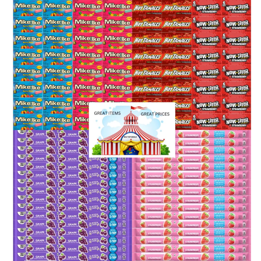 Bulk Candy Mix Variety Pack 5lb – 96 Count Individually Wrapped Assorted Candy for Parties, Pinatas, Office Snacks, Halloween, Events, Goodie Bags, Bulk Treats, Birthday Favors & Sharing