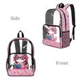 thumbnail image 2 of ZIATUBLES Clear Backpack, Heavy Duty Fabric & PVC Transparent Bookbag with Axolotl Reading Print, Large Capacity See Through Backpack for School College Work Travel Security, 2 of 7