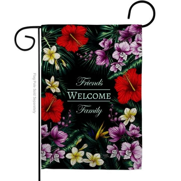 Breeze Decor G120258-BO 13 x 18.5 in. Tropical Bouquet Floral Garden Flag with Double-Sided Decorative Vertical Flags