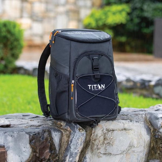 hielera de mochila negra de tela portátil para 24 latas