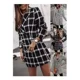 thumbnail image 5 of Abrigo De Lana De Cuadros Para Mujer, 5 of 7