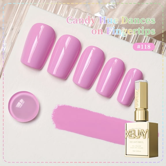 XEIJAYI 15ml Gel Polish   - Bright Nail Art With Alcohol-Free/LED Soak-Off Gel For Salon & DIY, Japanese-Korean Style Nail Designs, Nail Care, DIY Nail Design,