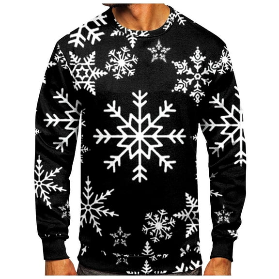 Black Hoodie Men Men's Autumn/ winter Fashion Christmas Print Crew Neck Hoodie Sweatshirt French Dialysis Sweatshirts for Patients State Prison Men Hooded Sweatshirts Hoodies Sweatpants Slippe Pink S